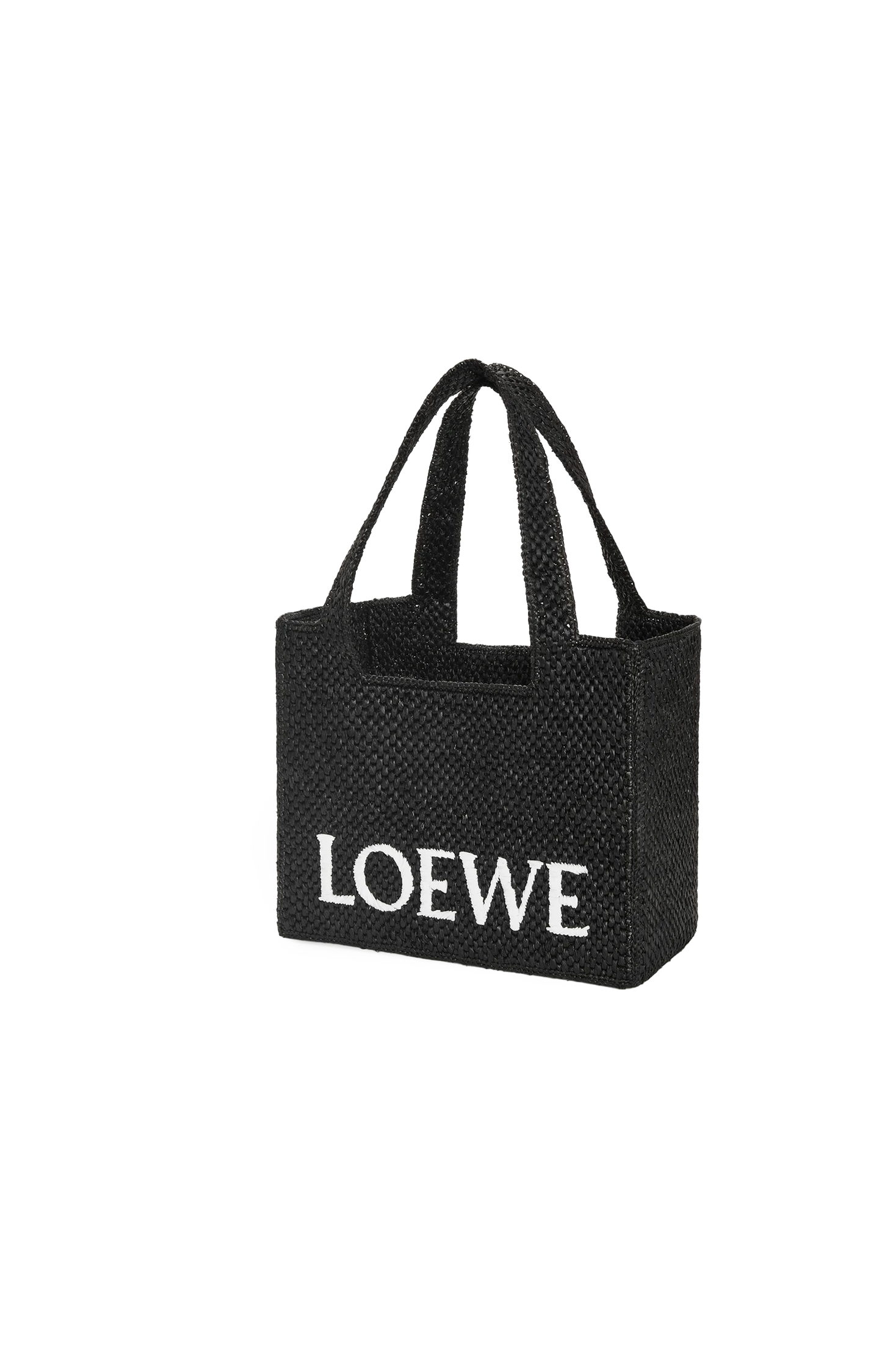 Medium Font Tote in Raffia