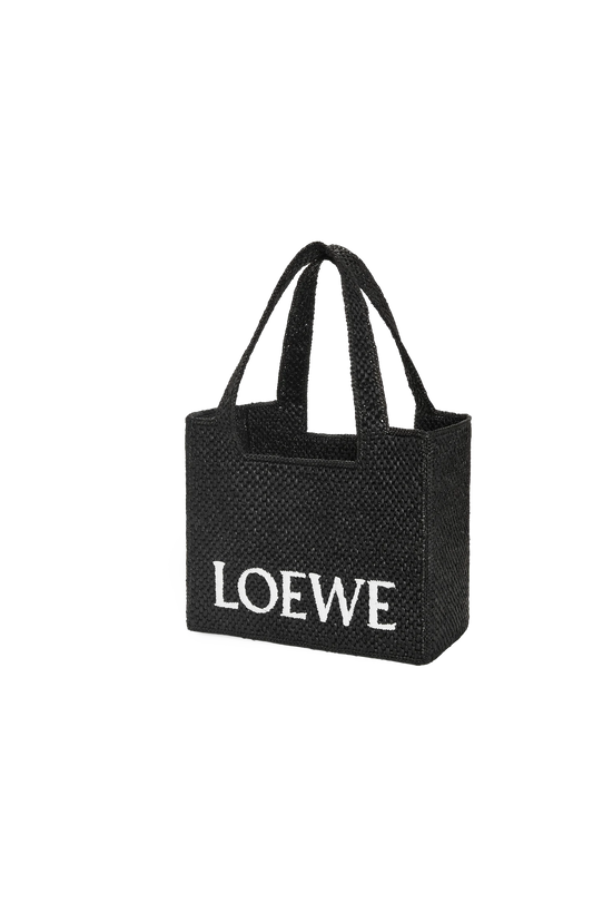 Medium Font Tote in Raffia