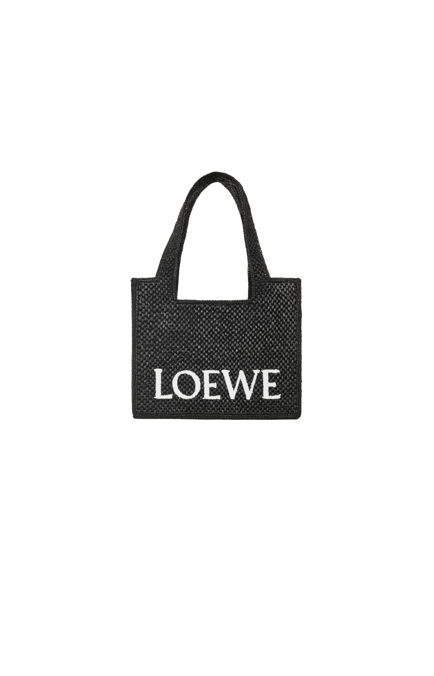 Medium Font Tote in Raffia