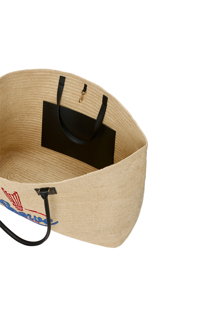 XL Verano tote in raffia