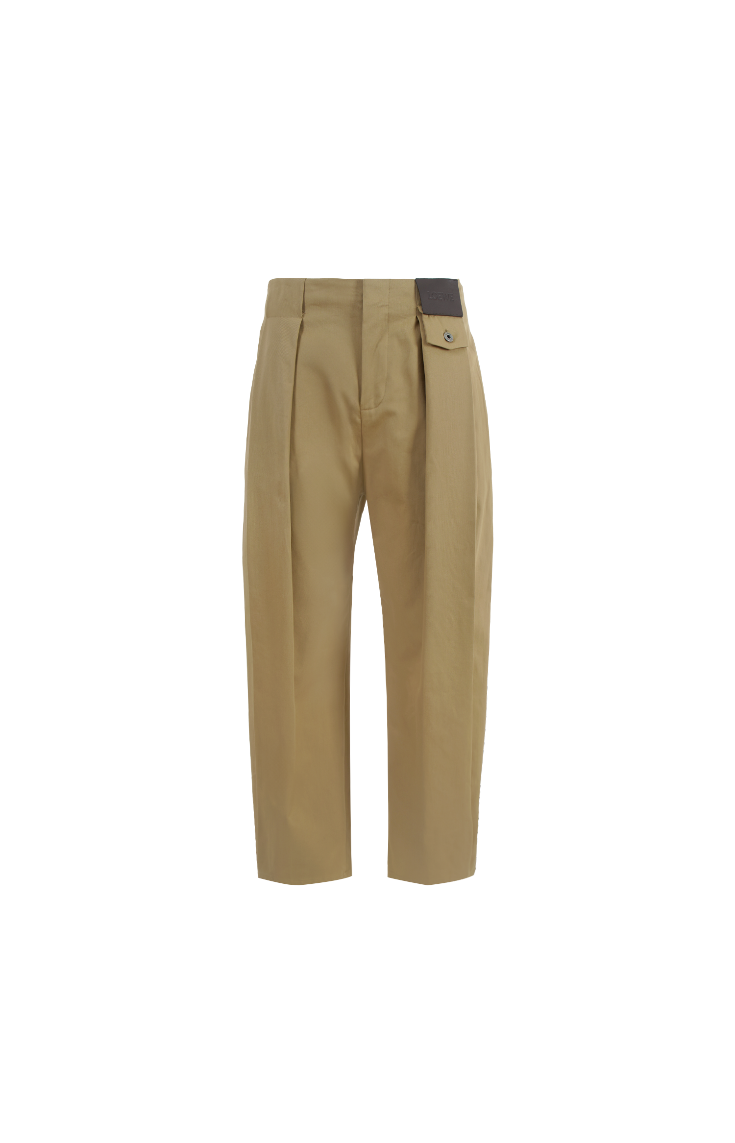 Beige pants on a white background