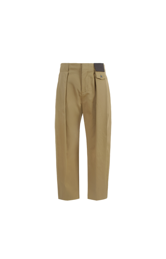 Beige pants on a white background