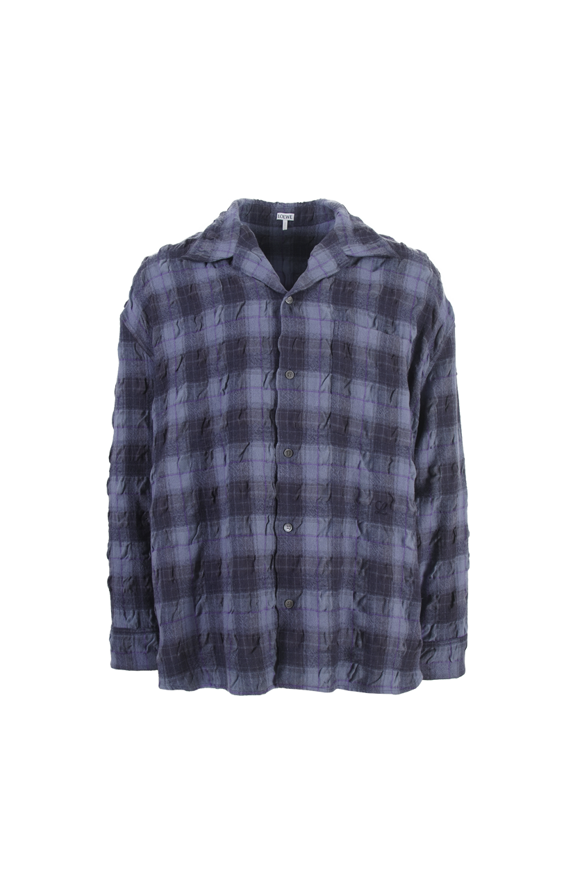 Shirt in wool and cotton