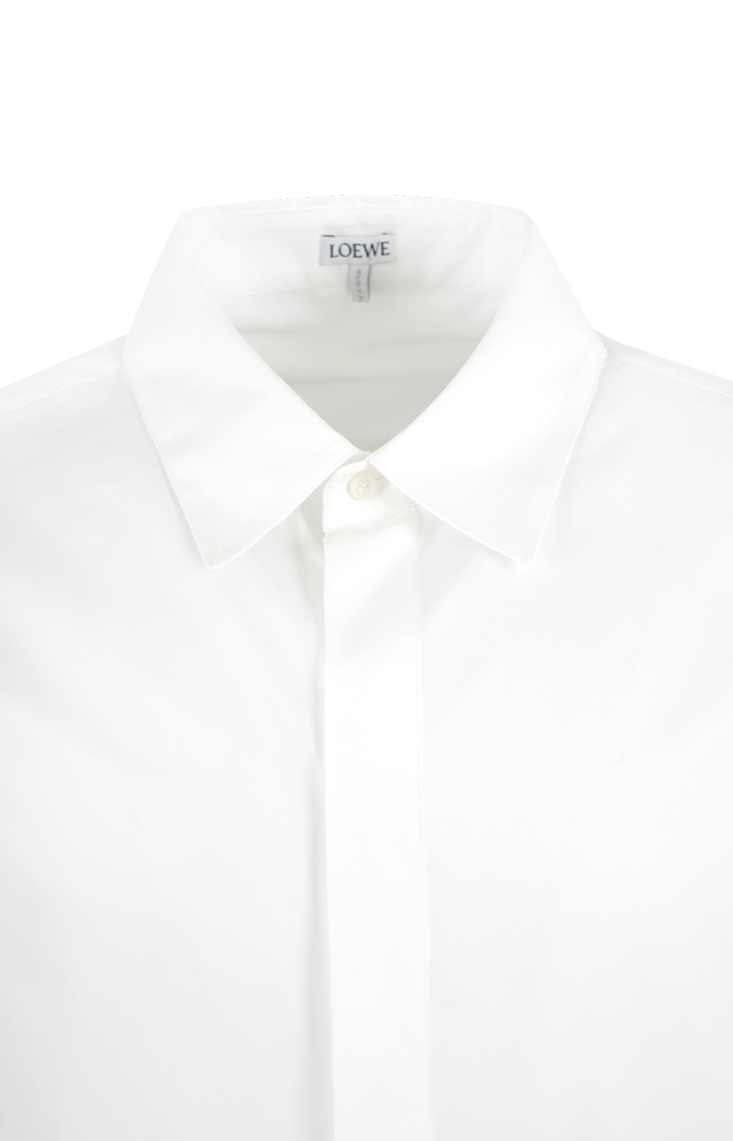 Lightweight Cotton Poplin Shirt in White