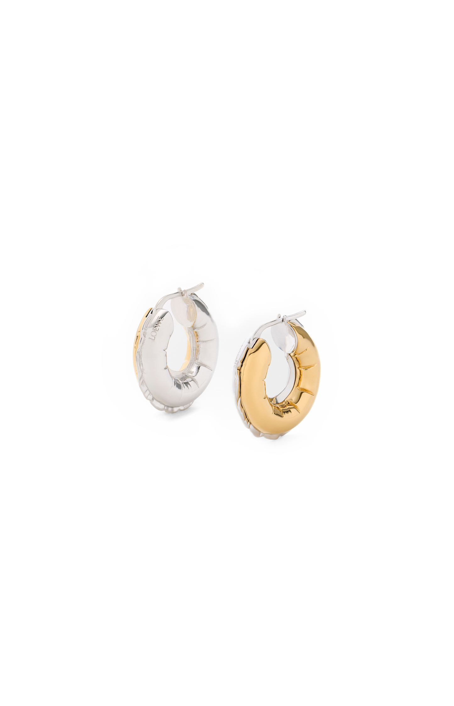 Blown Inflated Hoop Earrings in Brass