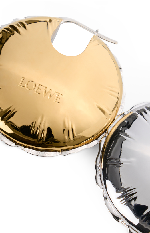 Blown Inflated Balloon Earrings in Brass