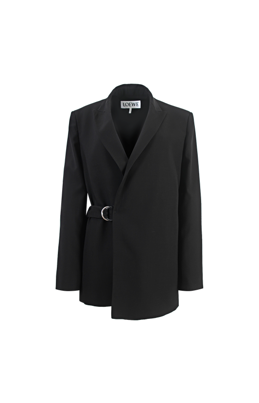 Wool Blazer with Belt