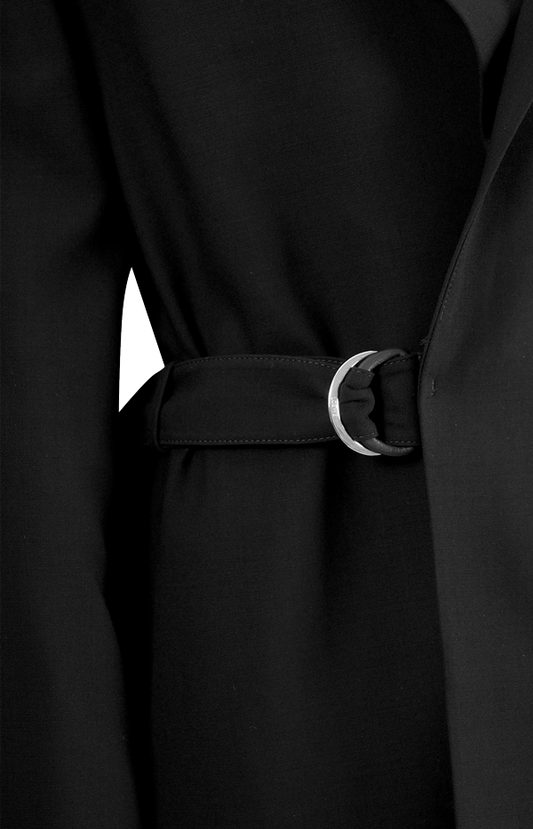 Wool Blazer with Belt