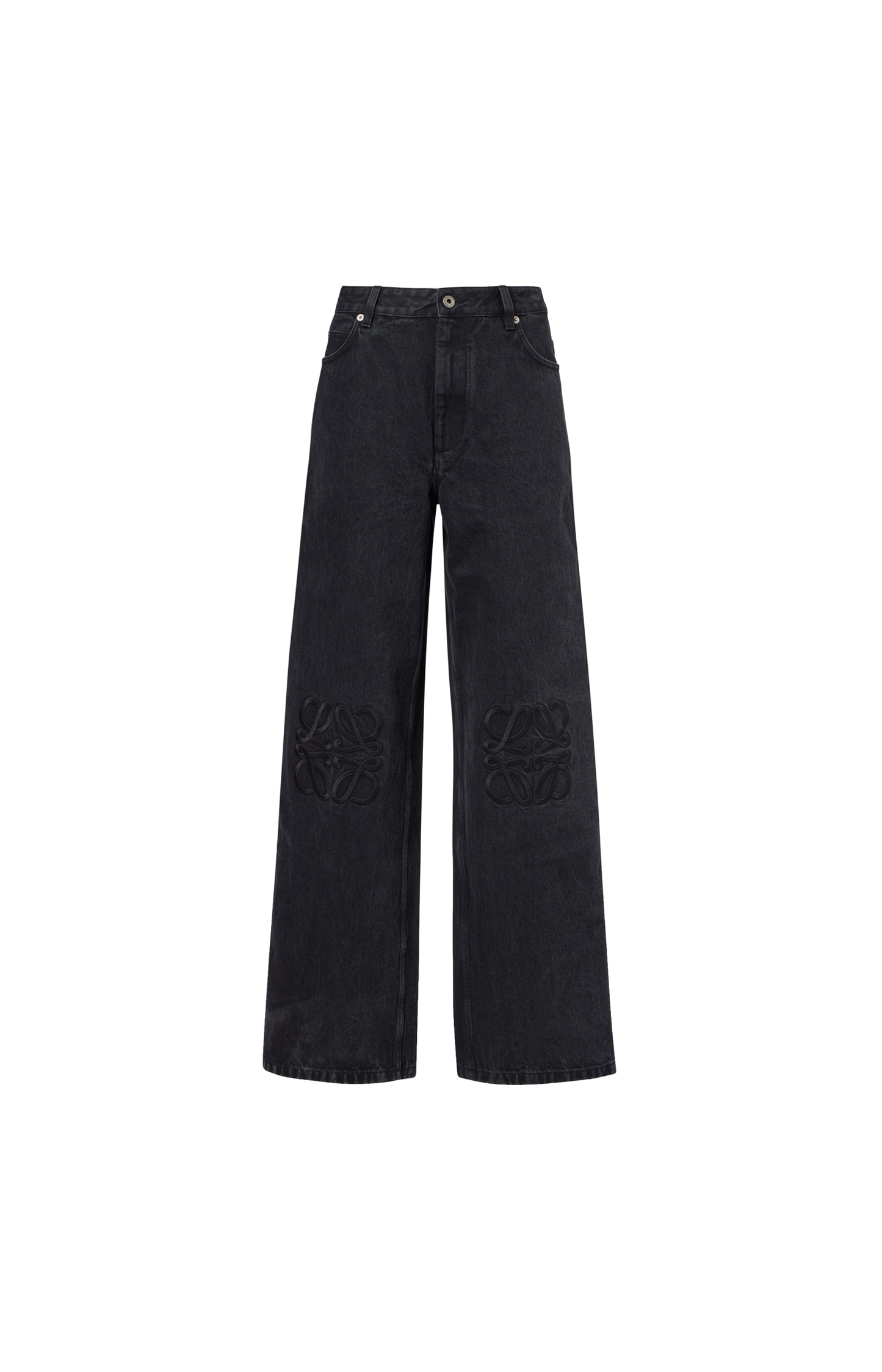 Anagram embroidered jeans