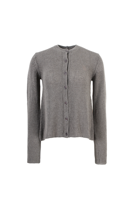 Gray cardigan on a white background