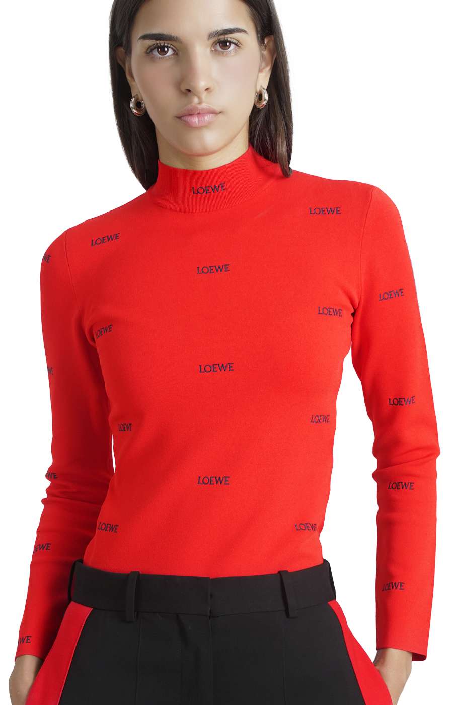 Viscose Blend Top in Red