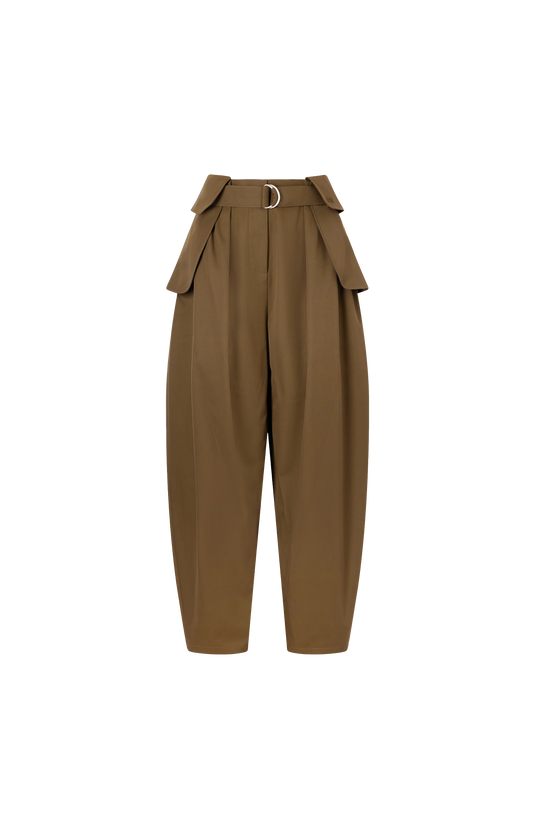 Cargo Trousers in Cotton and Silk