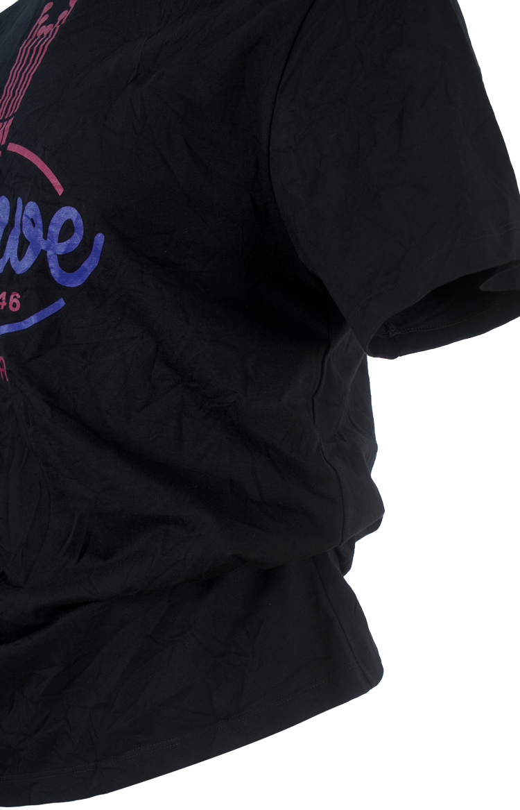 T-Shirt In Cotton Blend in Black