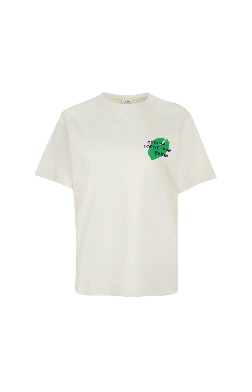 Graphic Cotton T-Shirt in Ecru