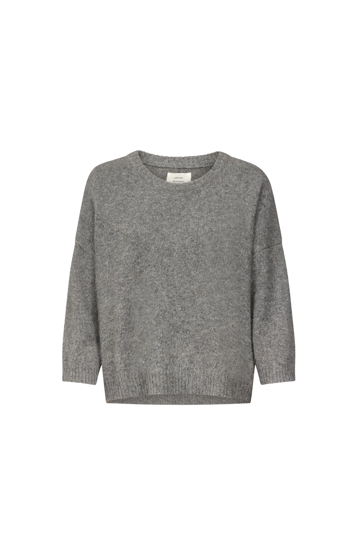 Azali 3/4 Sleeves Yak Blend Sweater in Anthracite