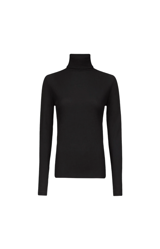 Loulou de Saison Gallinara Top in Black — front view