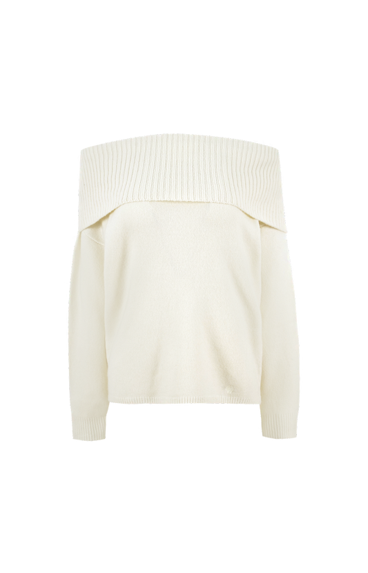 Sibyl Off the Shoulder Sweater in Ivory