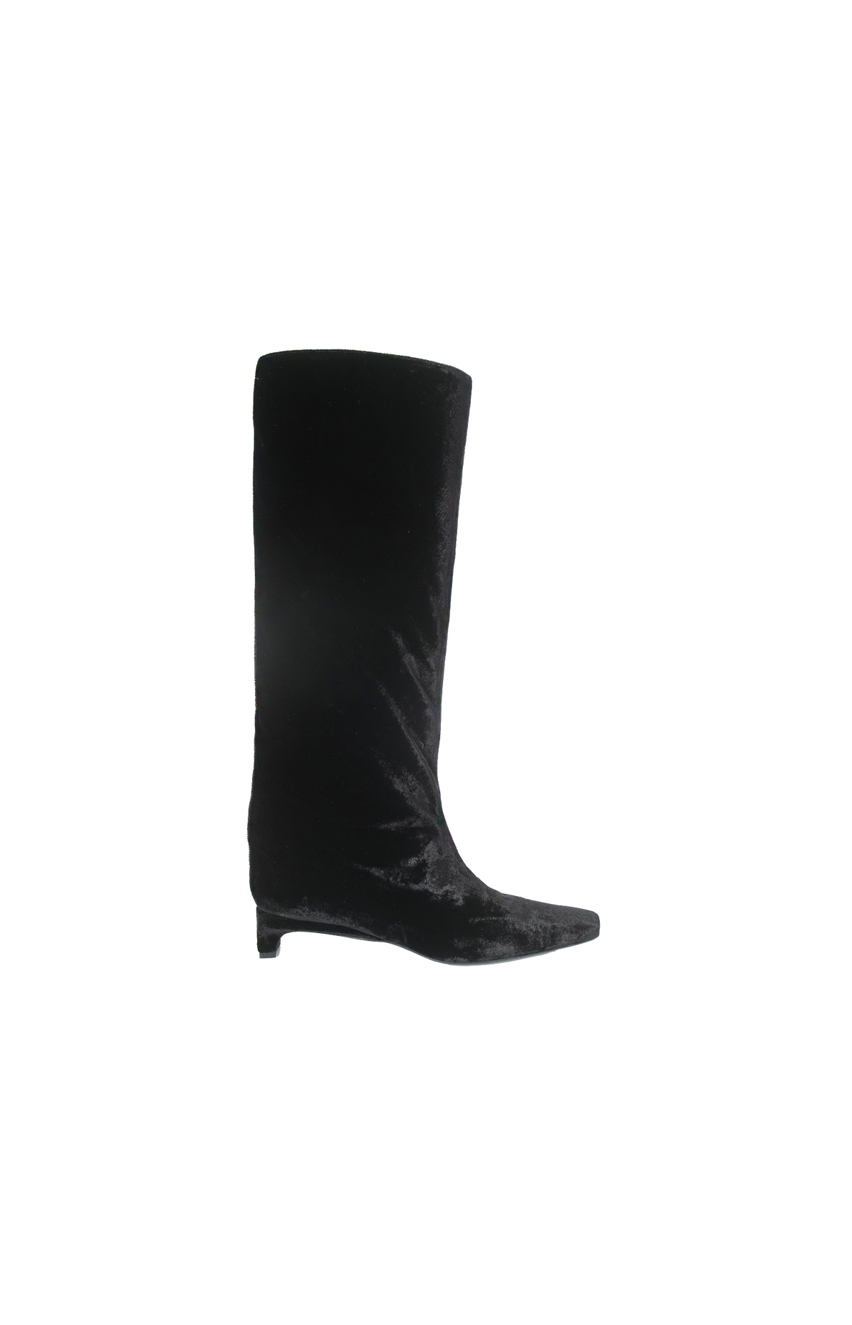 Naomi Kitten Heel Velvet Boots