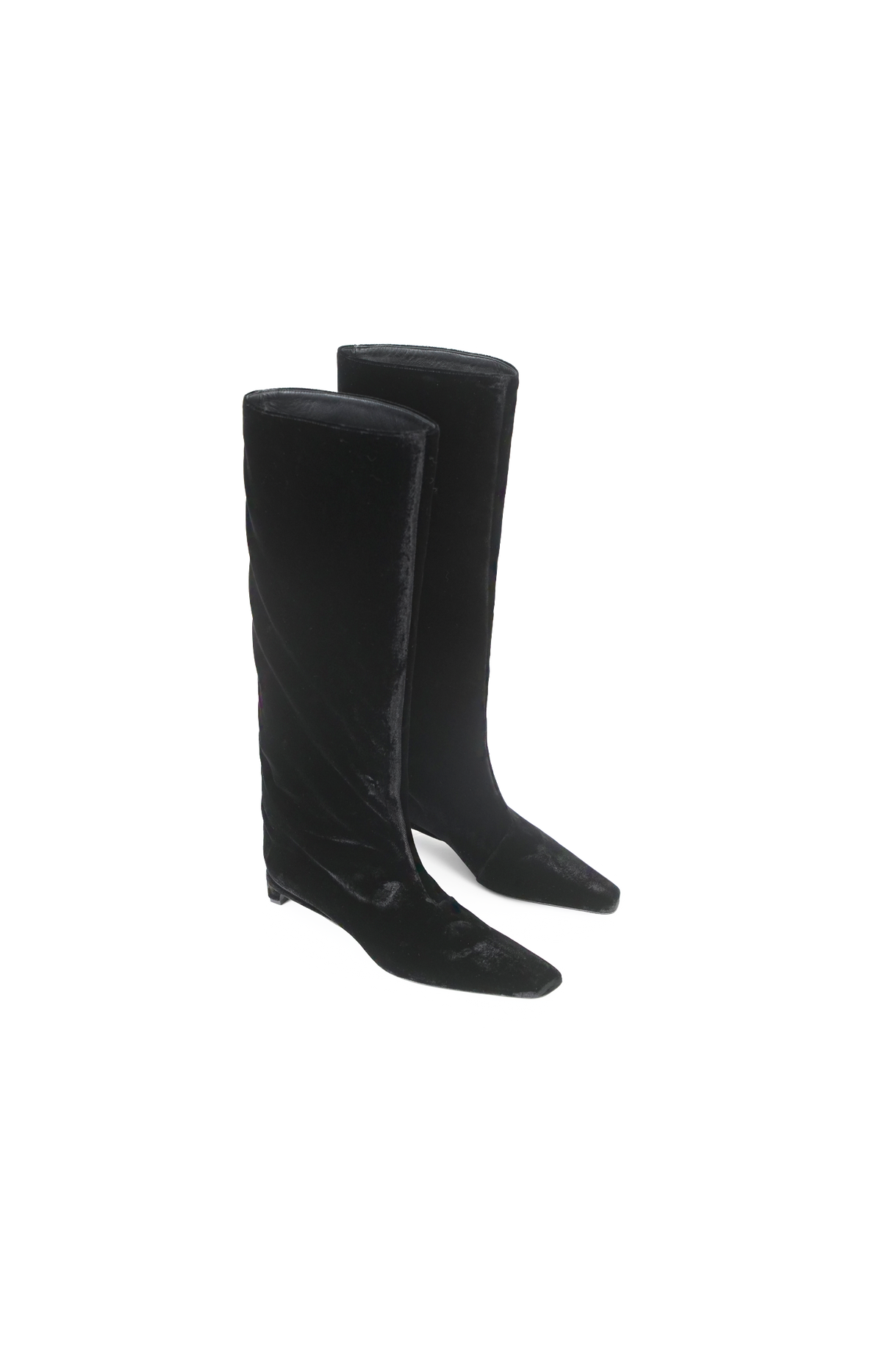 Naomi Kitten Heel Velvet Boots