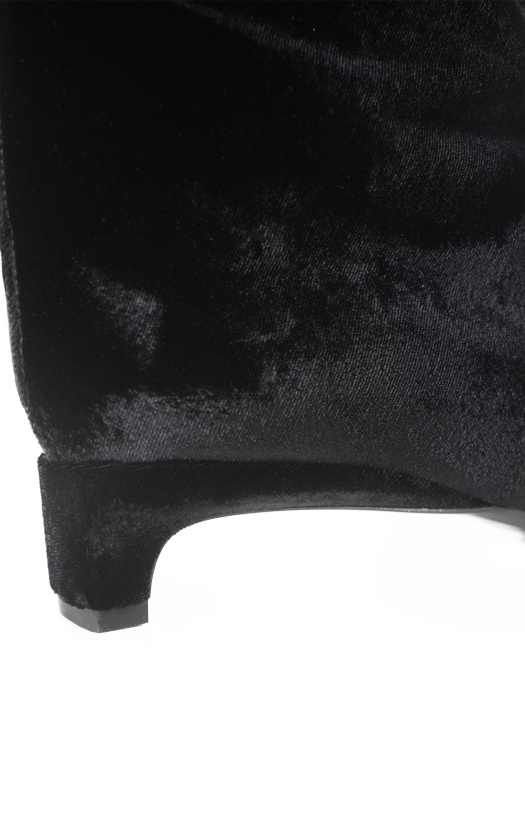 Naomi Kitten Heel Velvet Boots