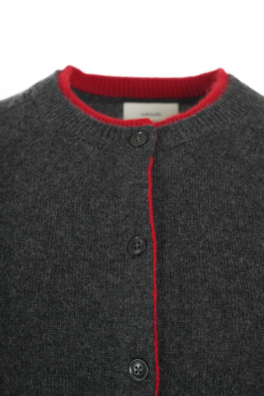 Nicola Bicolor Cashmere Cardigan