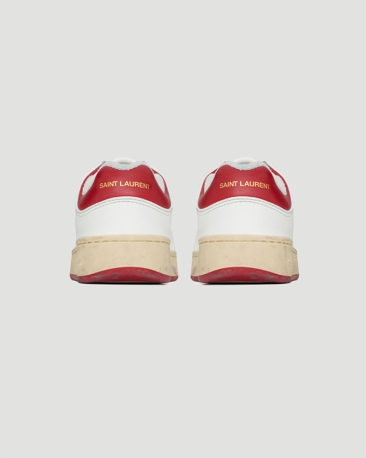 SL/61 LOW-TOP SNEAKERS IN PERFORATED LEATHER VINTAGE RED