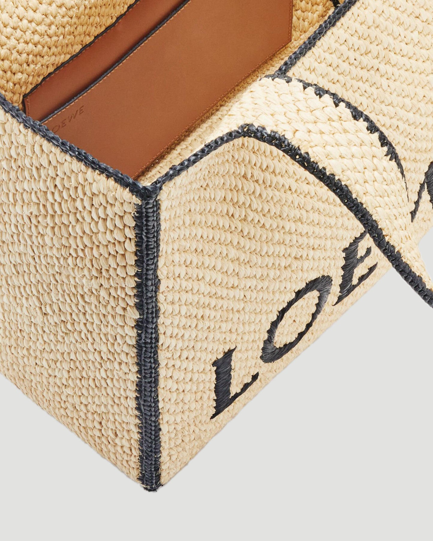 Large LOEWE Font Tote in raffia