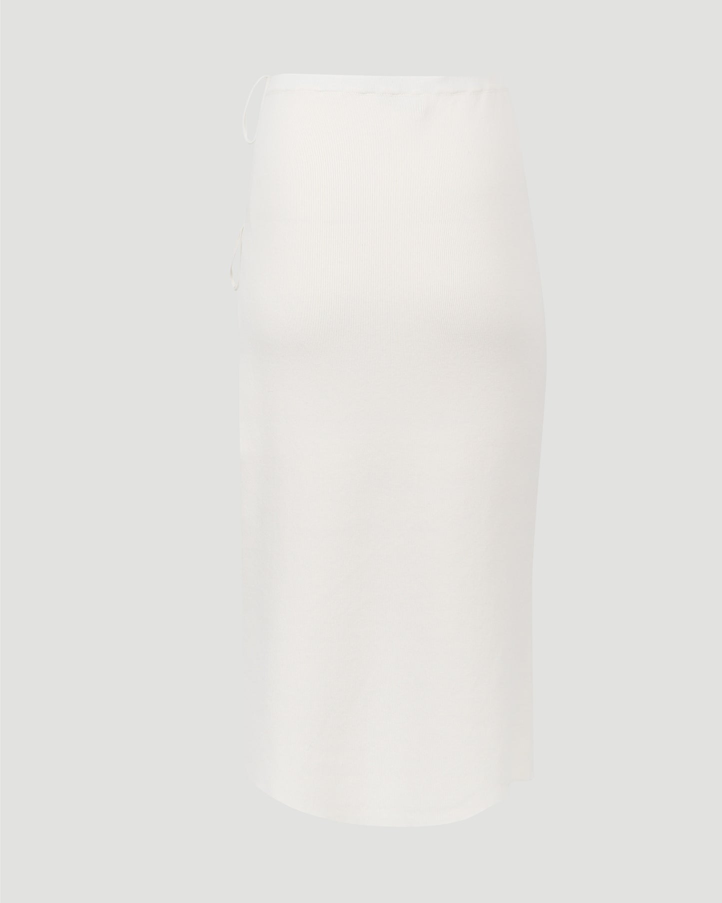 Knit cutout midi skirt in cream
