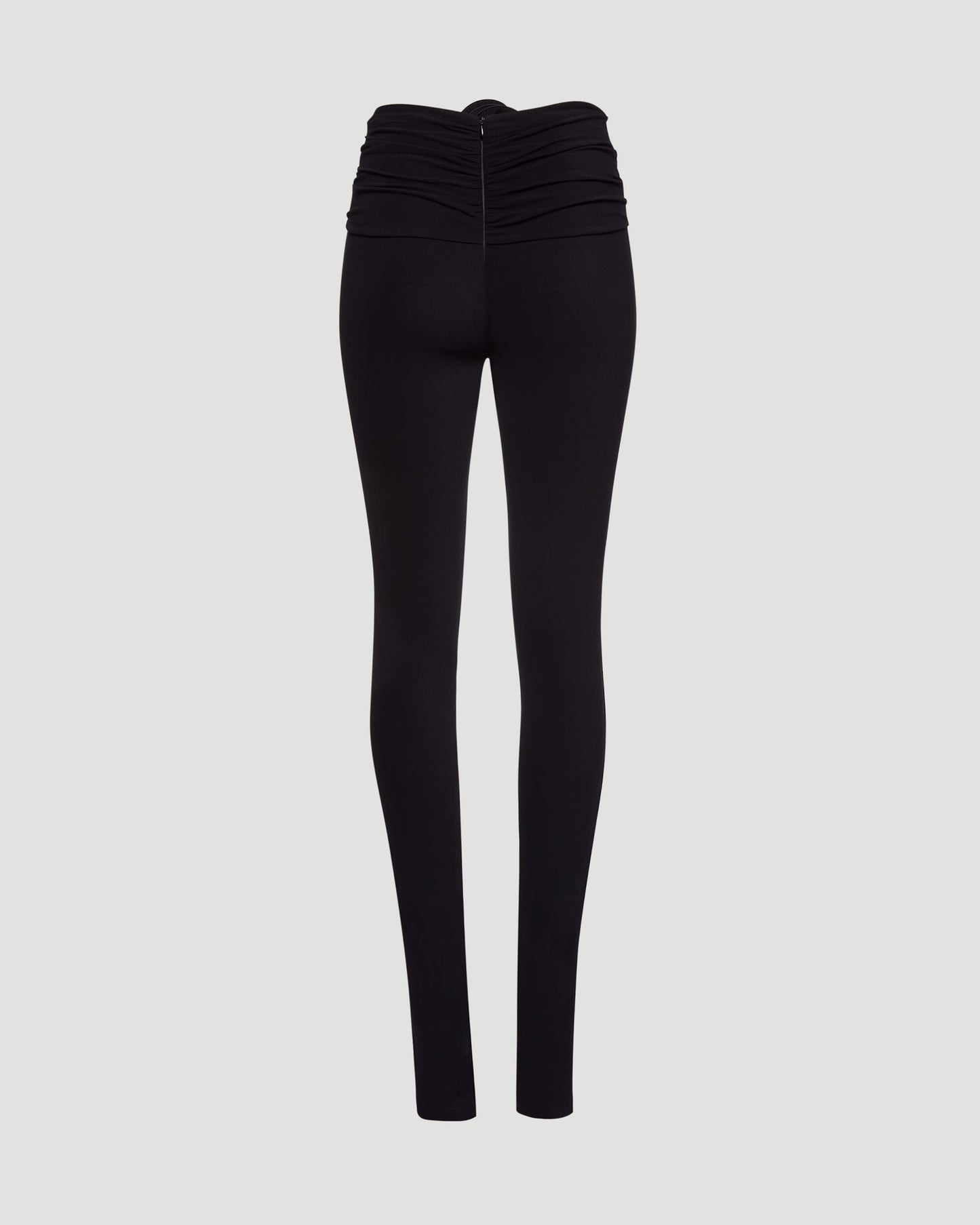 Flower embellished skinny leggings in black