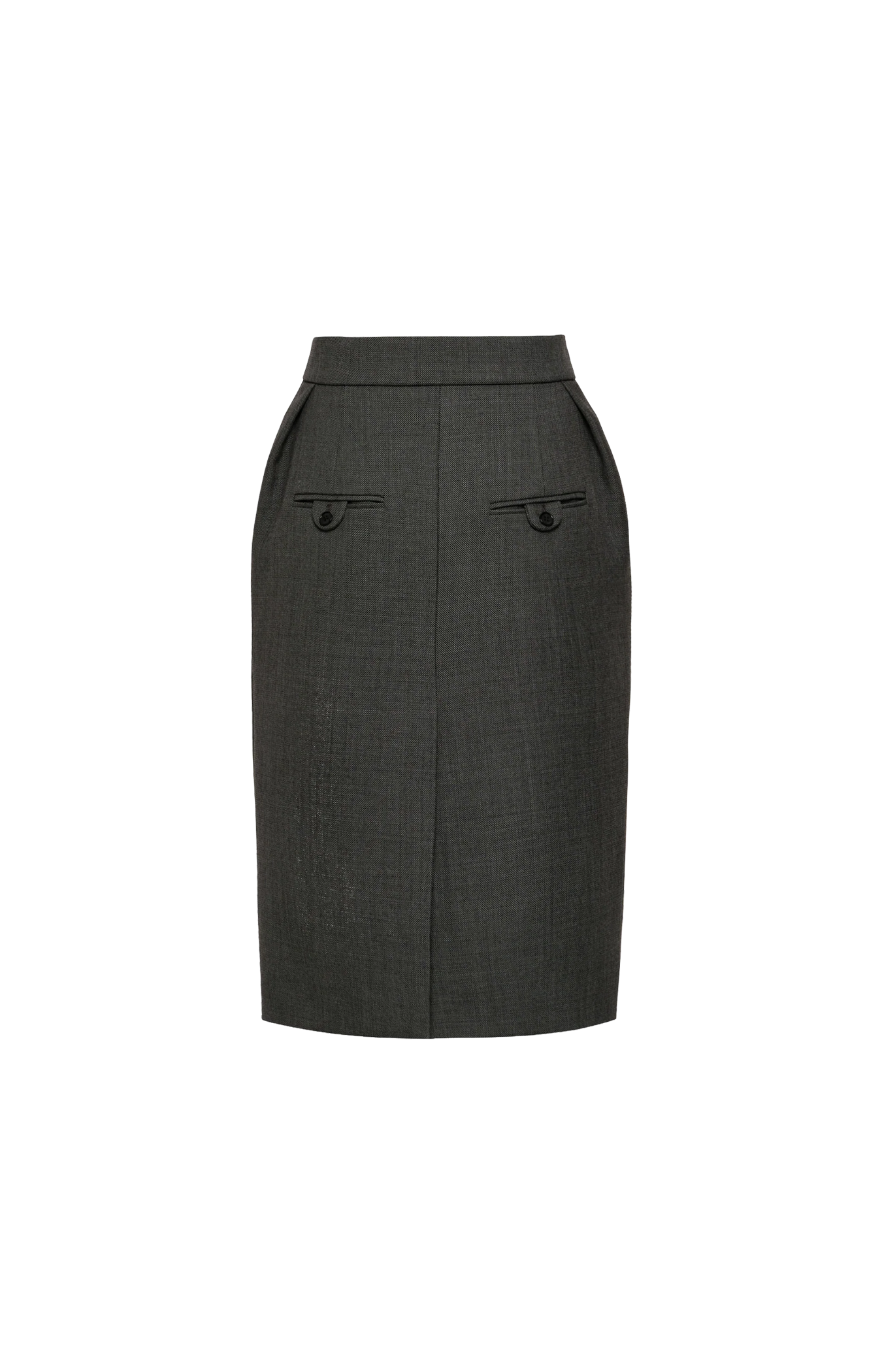 Tailored Pencil Skirt in Grey