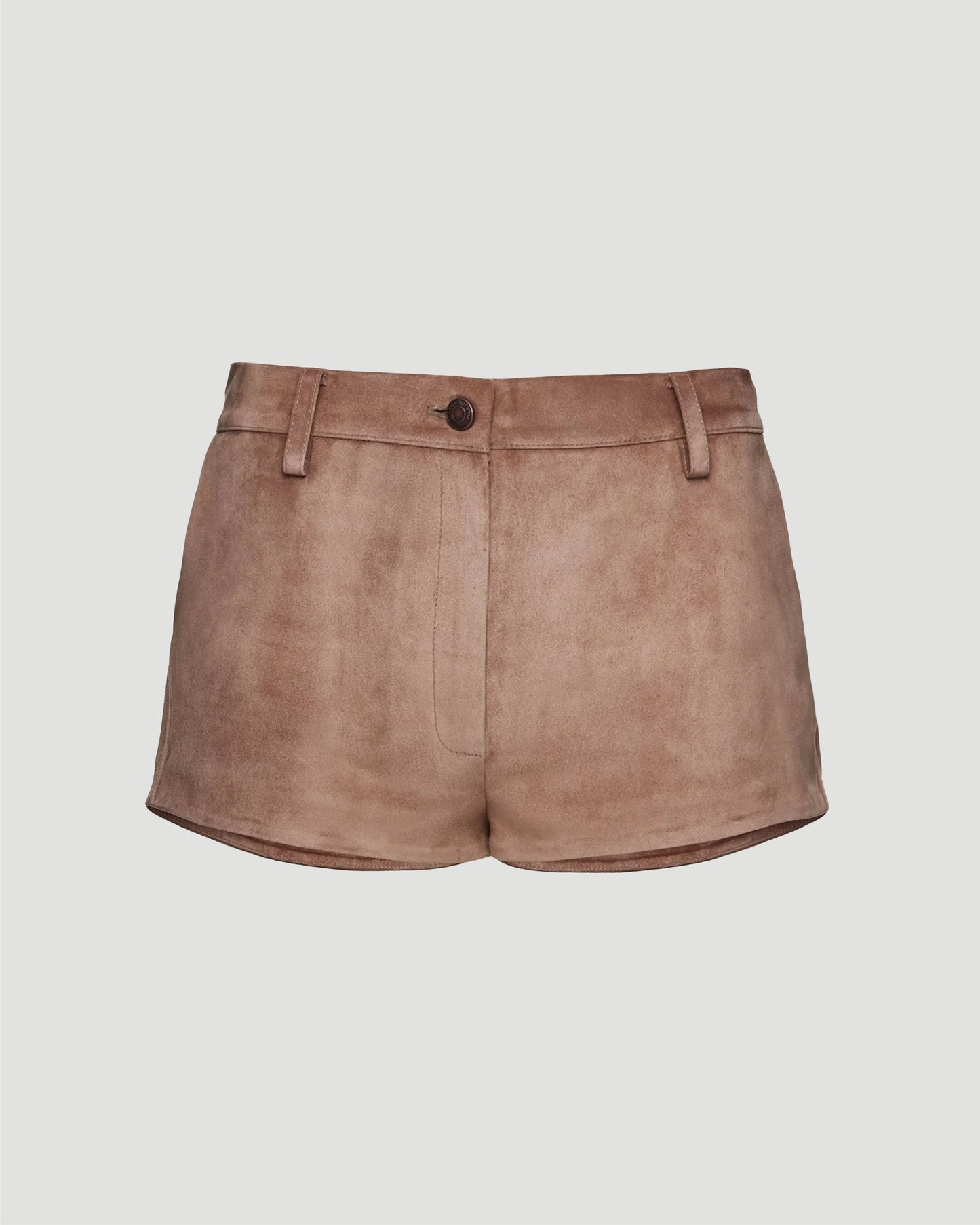 Suede hot shorts in brown
