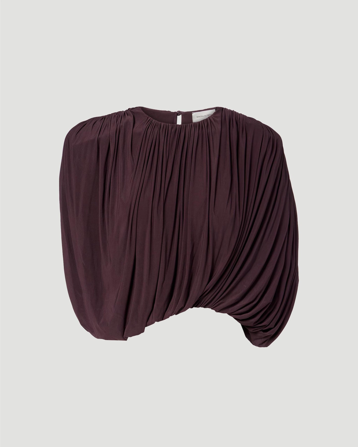 Ruched Bubble Top in Burgundy