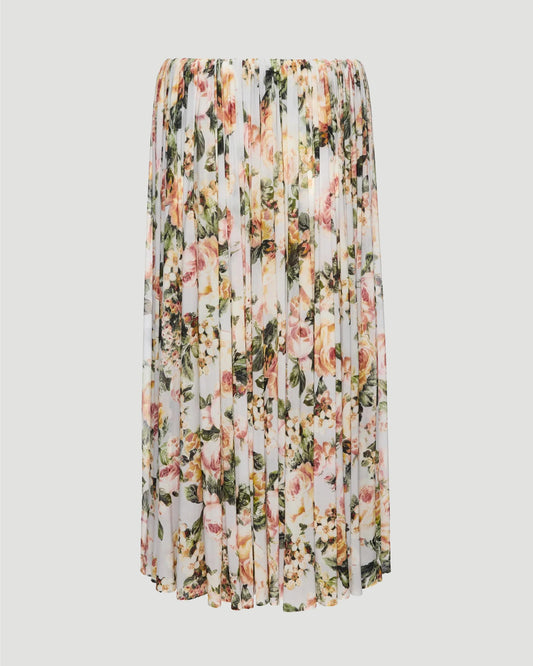 Gathered Waist Skirt in Floral Print