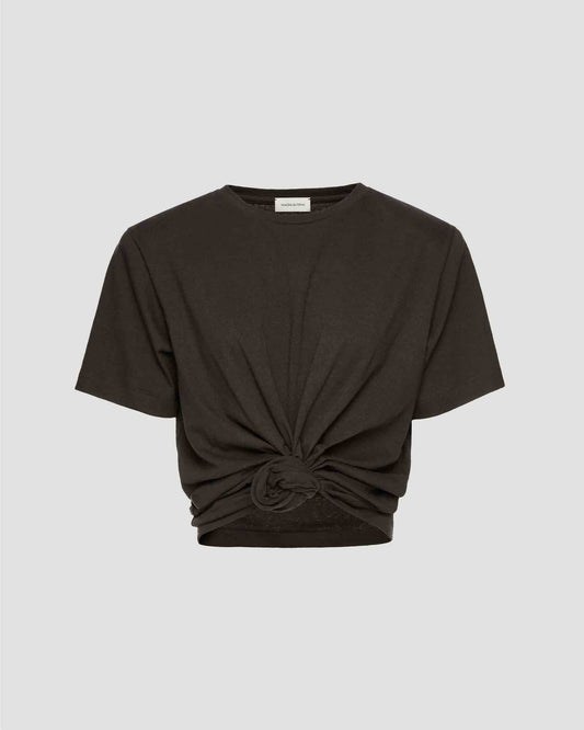 Knotted T-Shirt in Grey