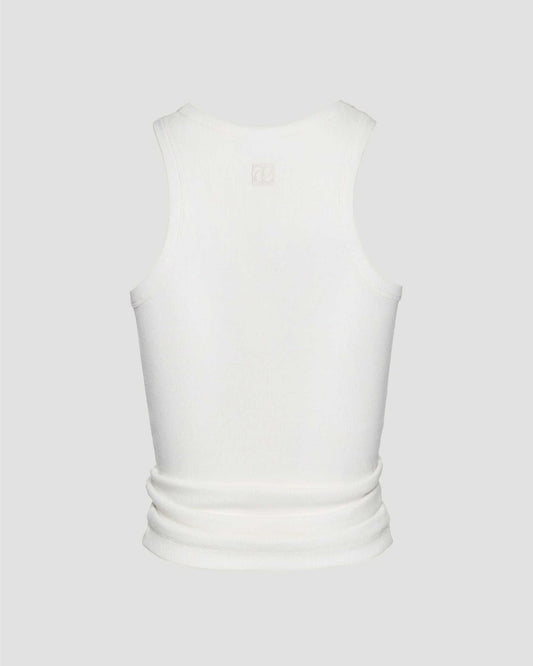 Knotted Tank Top in Cream