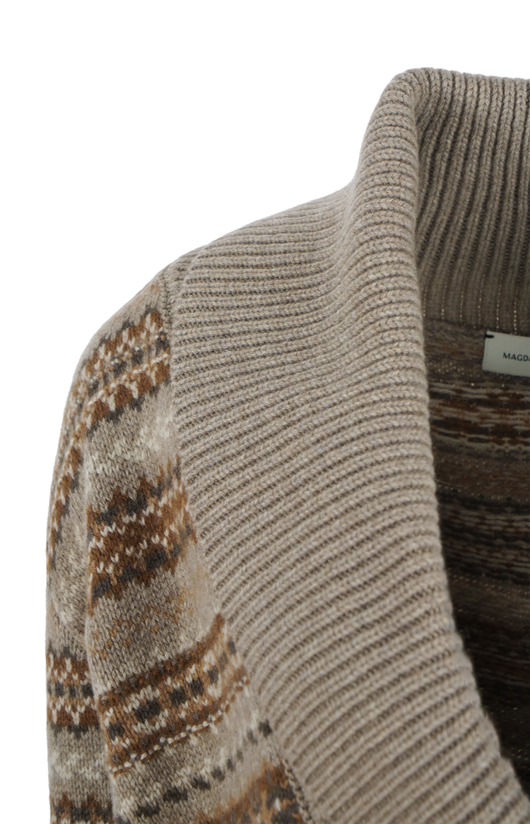 Cashmere Knit Cardigan in Camel