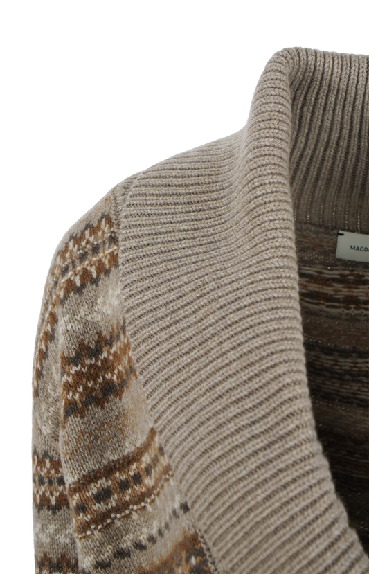 Cashmere Knit Cardigan in Camel