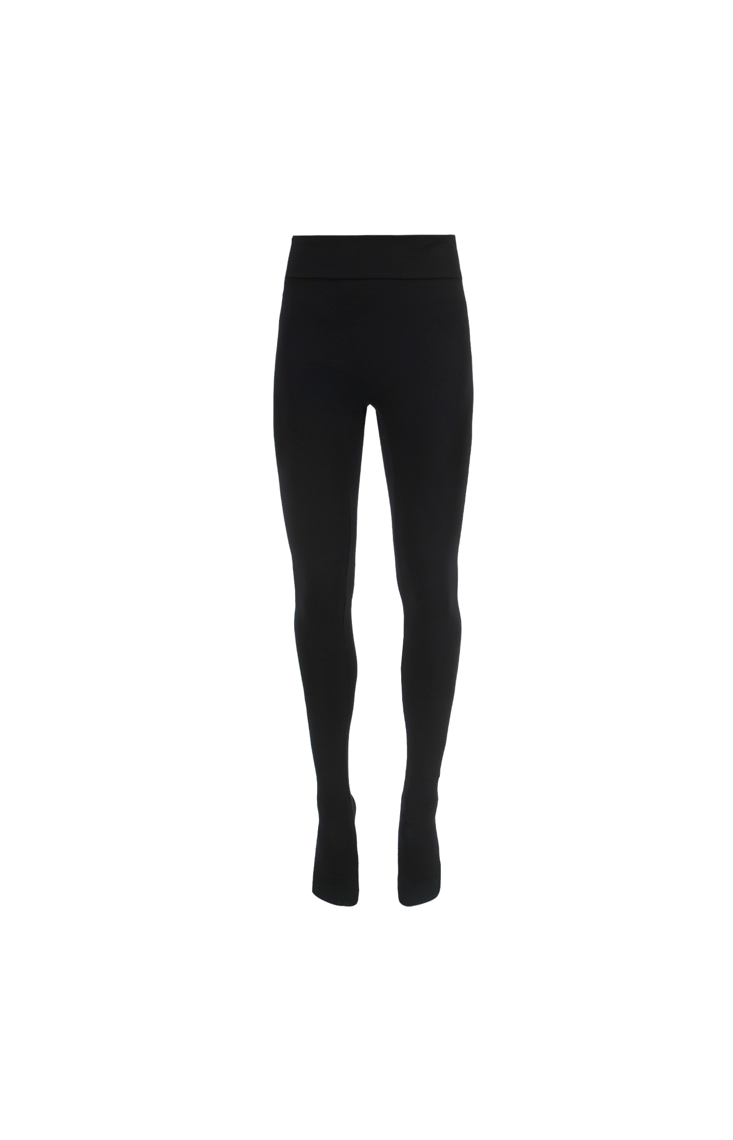 Mid-Rise Cotton-Blend Tights in Black