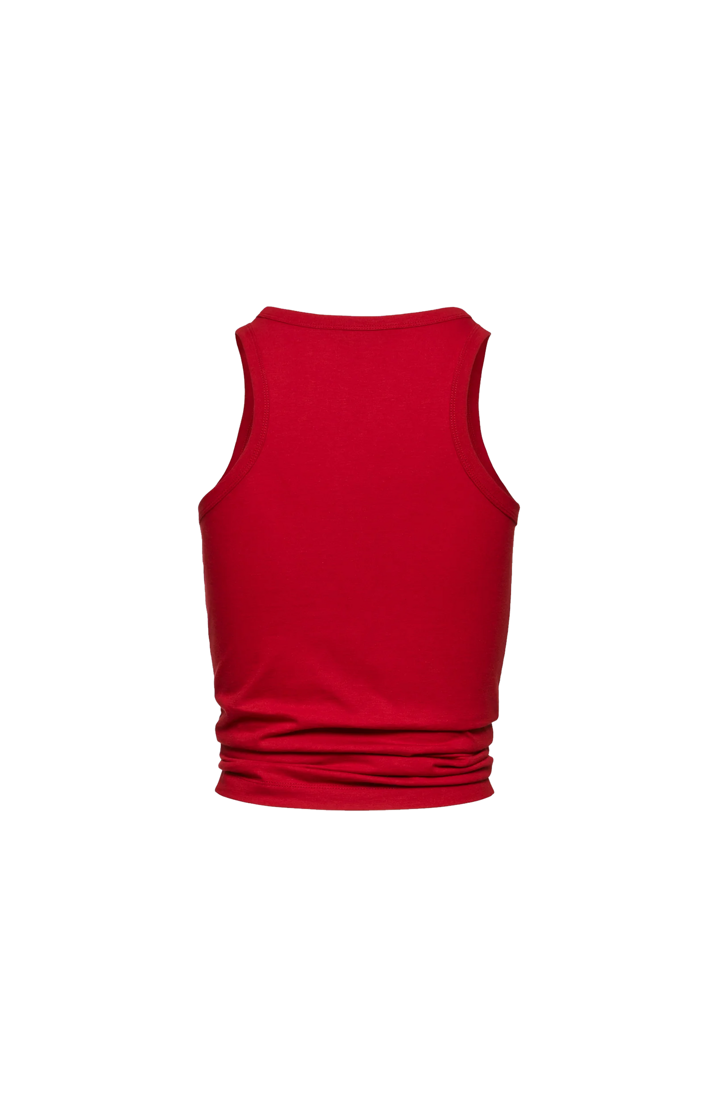Knotted tank top in red
