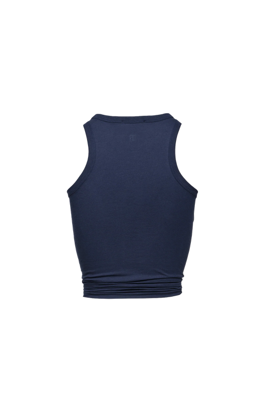 Knotted Tank Top in Navy