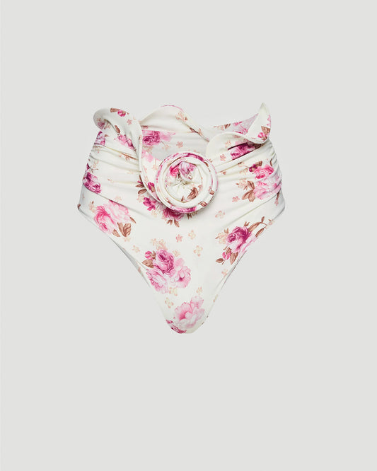 Floral-Appliqué Bikini Bottoms