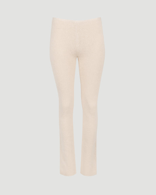 Crochet pants in cream