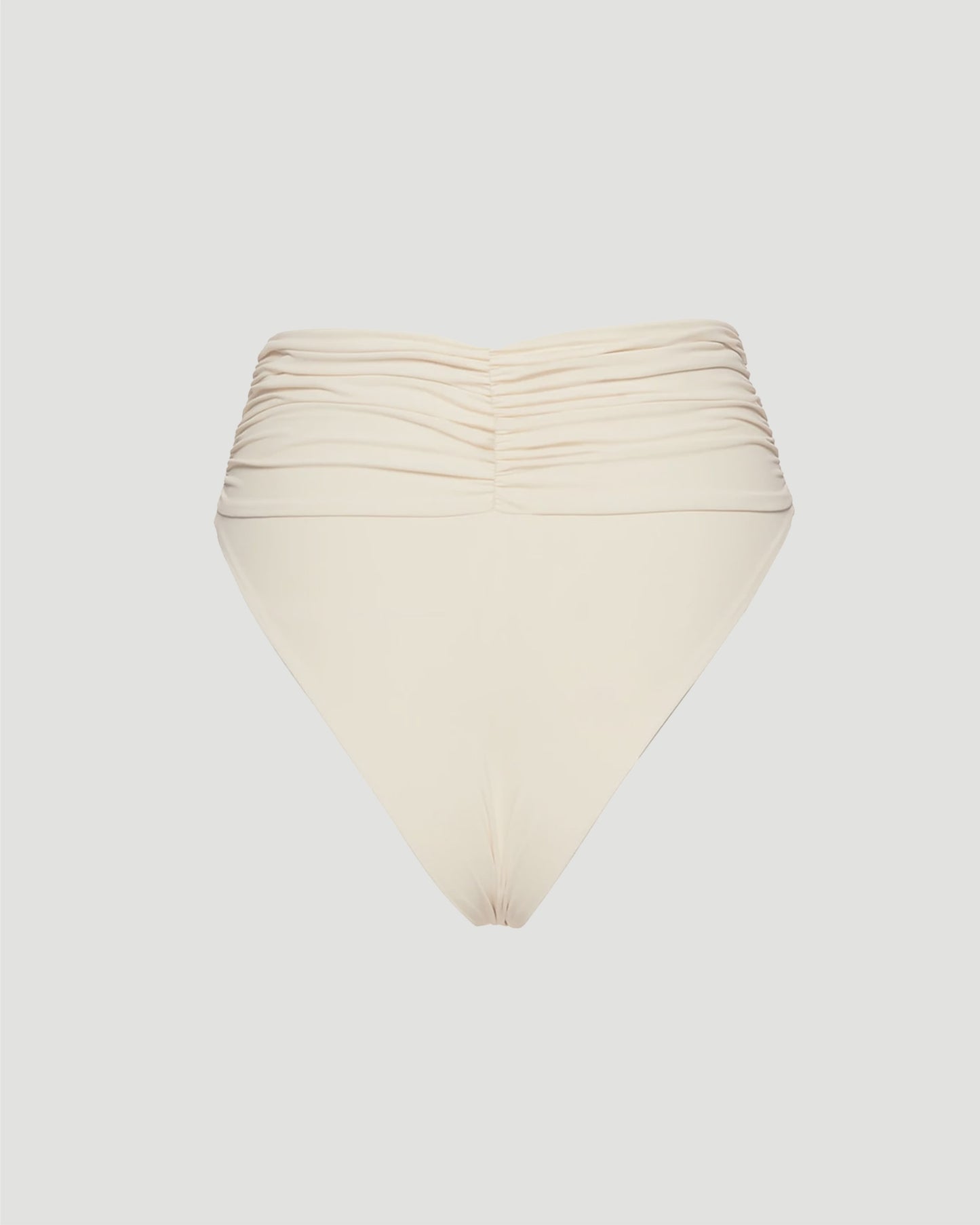 High-Waisted Flower Appliqué Swim Bottom in Cream