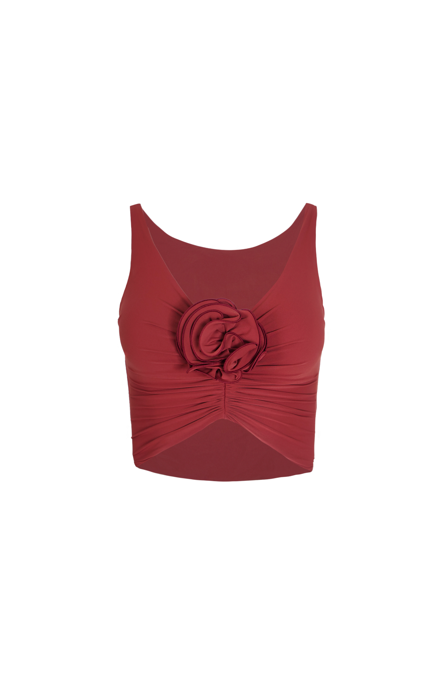 Floral-Appliqué Swim Top