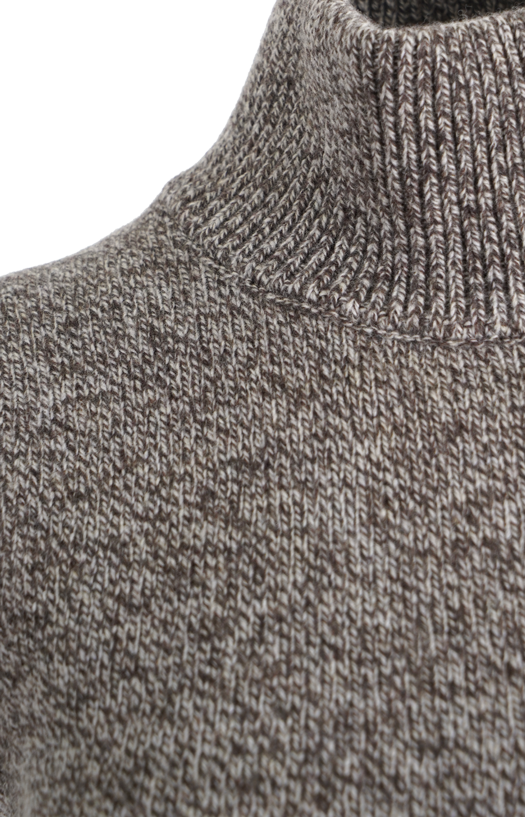 Sleeveless Wool Turtleneck Top in Brown