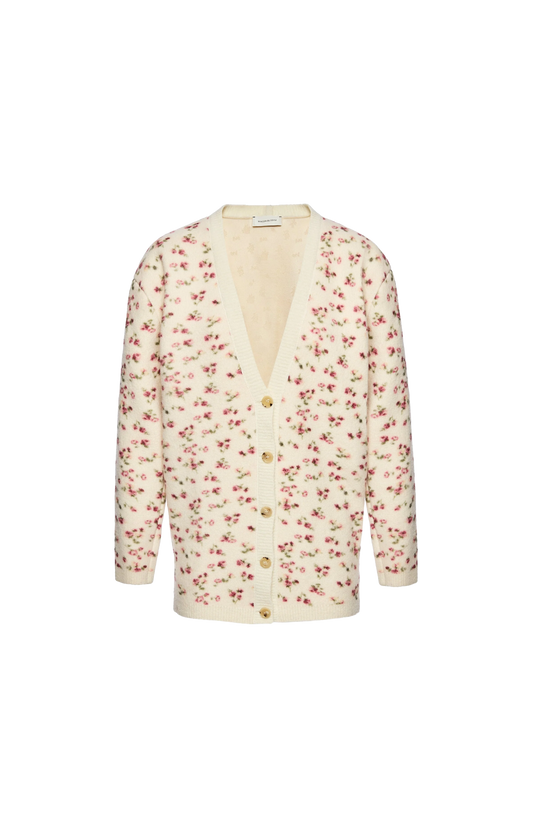 Floral cardigan in cream