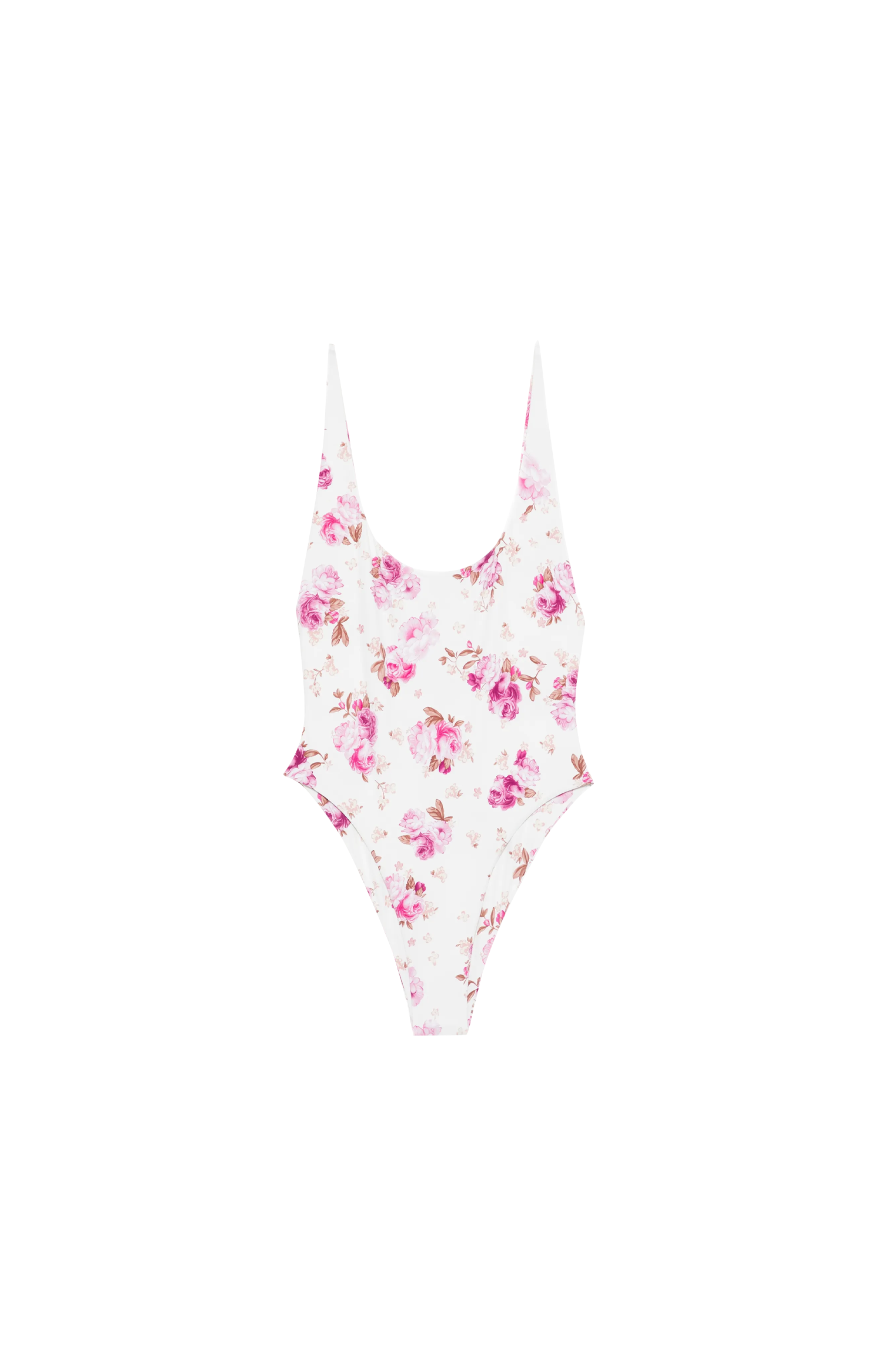 Floral swimsuit on a white background