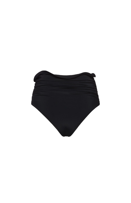 Sculpted Waist Swim Bottom in Black