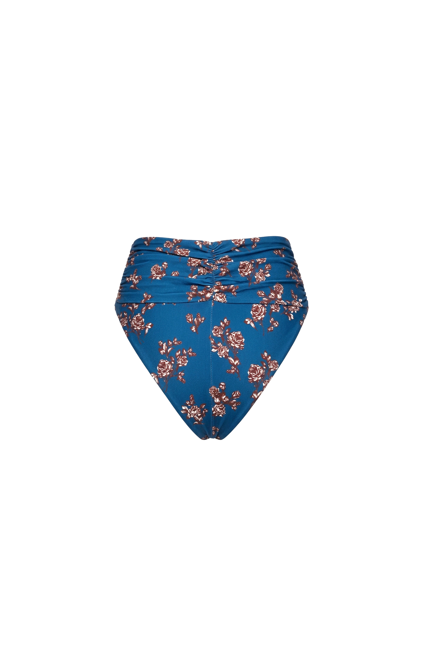 High-Waisted Floral Appliqué Swim Bottom
