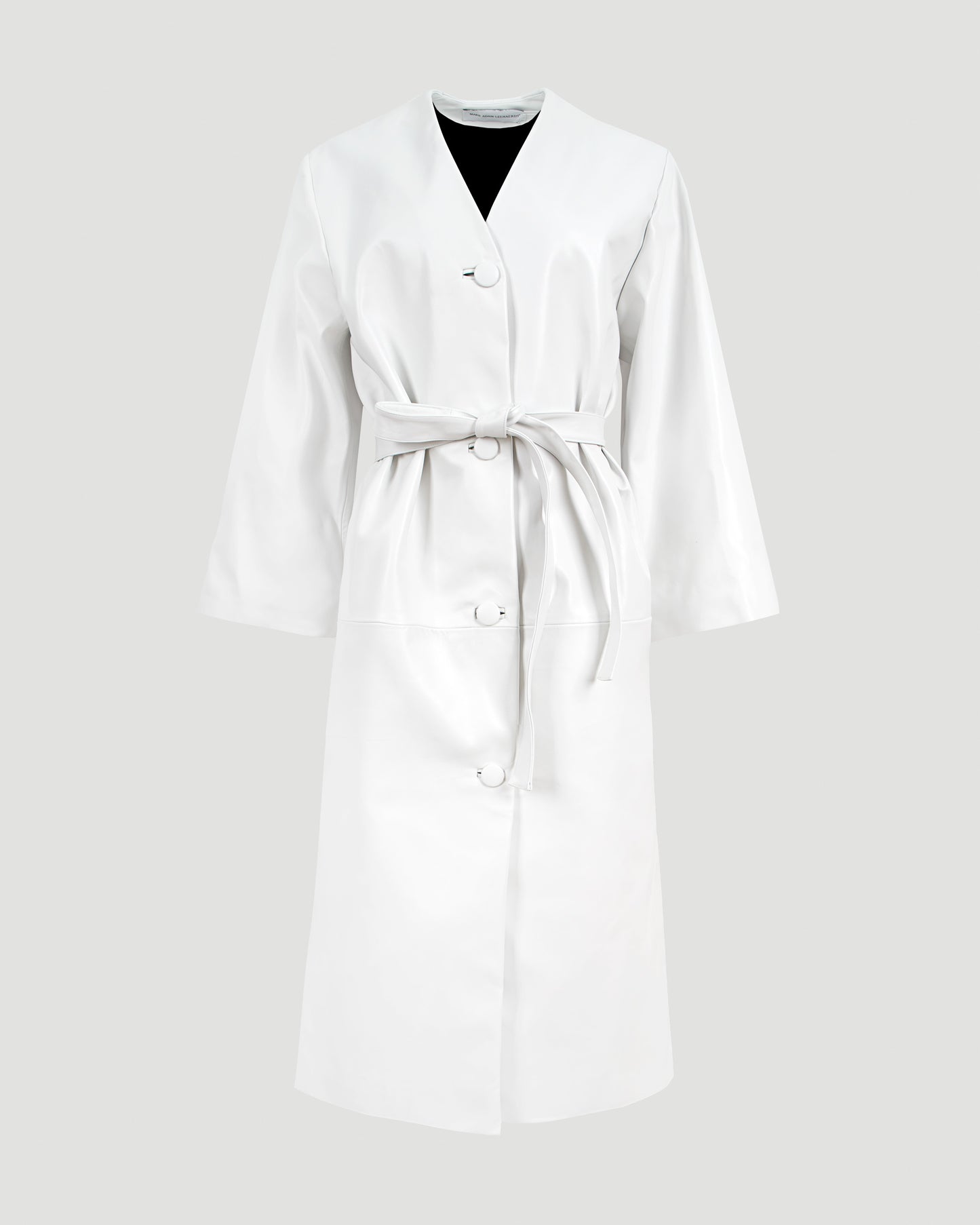 Leather Coat in White